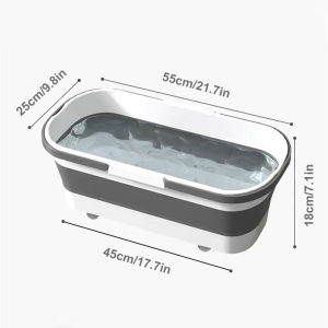 LOOLALA 50cm Flat Mop Household  With Scraping Strips Wet and Dry Use Home Floor Cleaning System for All Floor Types and Windows