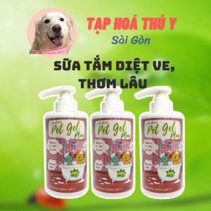 Sữa Tắm Pet Gel Plus - Giảm Ve Rận Bọ Chét Cho Chó Mèo ( 500ml )