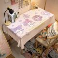 Ins style cute Kuromi tablecloth cartoon girl heart-shaped dormitory bedroom study desk mat changing table dust cloth. 