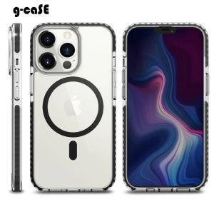 G-case Case Magsafe Hybrid Transparant Casing Iphone 12 12Pro 12Promax 13 13Pro 13Promax 14 14Plus 14Pro 14Promax Pro Max Plus