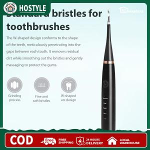 Ultrasonic Tartar Plaque Stain Cleaning Tool with 3 Brush Heads Dental Scaler Adjustable Modes IPX6 Waterproof for Men Women Kids and Pet Care