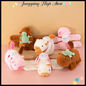 【Jumpping】 Capybara ห่วงคล้องข้อมือของเล่นแบบหนีบสายรัดข้อมือสำหรับใส่เป็นสายแบบหมุนหางตุ๊กตา Capybara ของขวัญเป็นวงกลมแสนสนุก