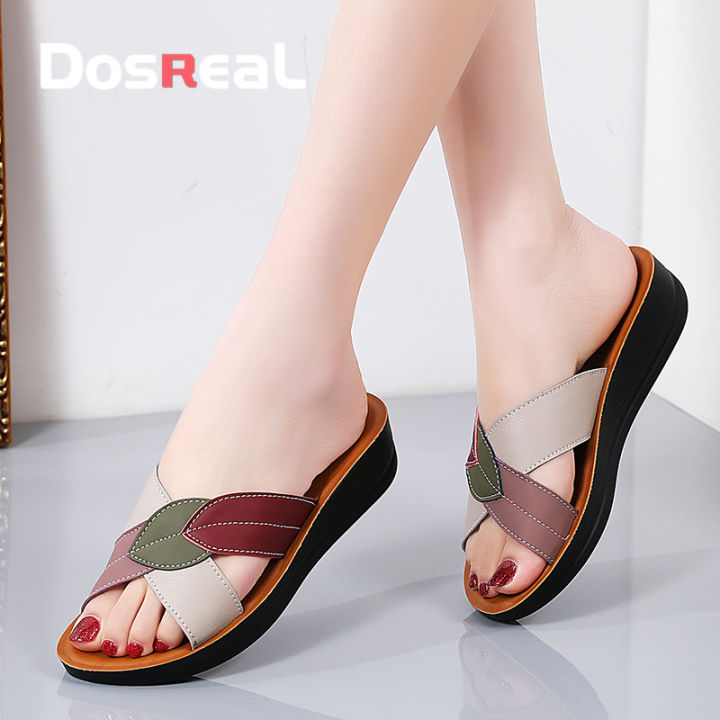 DOSREAL Wedge Slippers For Women On Sale Big Size 35-41 Korean