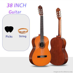 กีตาร์ 38นิ้ว กีต้าร์คลาสสิค กีต้าโปร่ง กีต้า Acoustic Guitar เหมาะสำหรับมือใหม่ แข็งแรง พกพา กีต้าร์โปร่งคุณภาพ มอบของขวัญ5ชิ