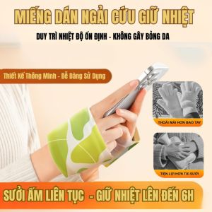 SET 5 CẶP MIẾNG DÁN GIỮ ẤM – Ngải cứu – Giảm đau bụng kinh đau cơ đau khớp