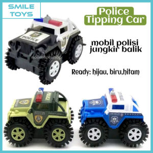 Smile - Mainan Anak Mobil Police Tipping Car / Mobil Polisi Jungkir Balik