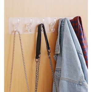 Gantungan hook tempel 6 kait hook tempel 6 sisi hook tempel strip panjang