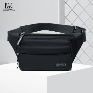 LouisWill กระเป๋าผู้ชายกระเป๋าสะพายข้างกระเป๋าคาดหน้าอกหลายชั้นคู่หน้าอกกันน้ำกระเป๋าสุภาพสตรีกระเป๋ากีฬาเอวกระเป๋ากระเป๋าสะพายไหล่ถนนกระเป๋าหิ้วกระเป๋าเดินทางสำหรับวิ่งหรือธุรกิจ