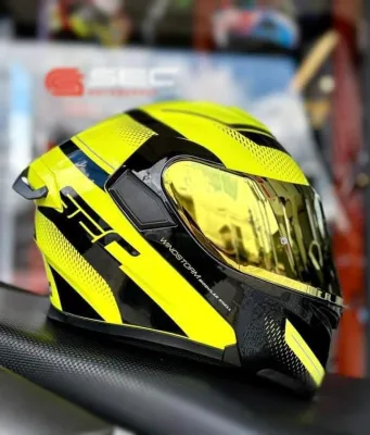 SEC Whirlwind Strong Modular Dual Visor Helmet with (Free Extra Clear Visor Balaclava)