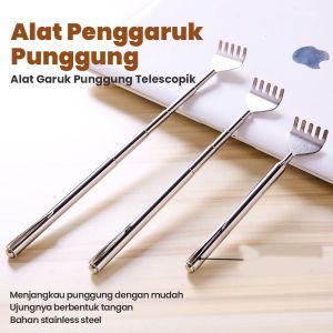 [Ready Stok] 1Pcs Alat Penggaruk Punggung Gatal Alat Garuk Badan Gatal Stainless Steel Scratch Scratching Itch Back