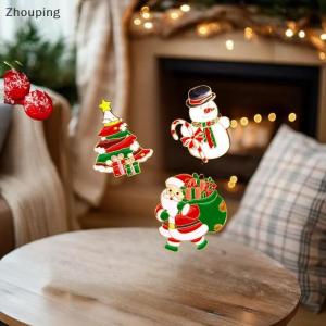 【ZP】Cute เข็มกลัดคริสต์มาสแฟชั่น3ชิ้น เซ็ตสำหรับผู้หญิงผู้ชายน่ารักซานตาคลอสระฆังกวางเอลก์เกล็ดหิมะเครื่องประดับงานปาร์ตี้ของขวัญ