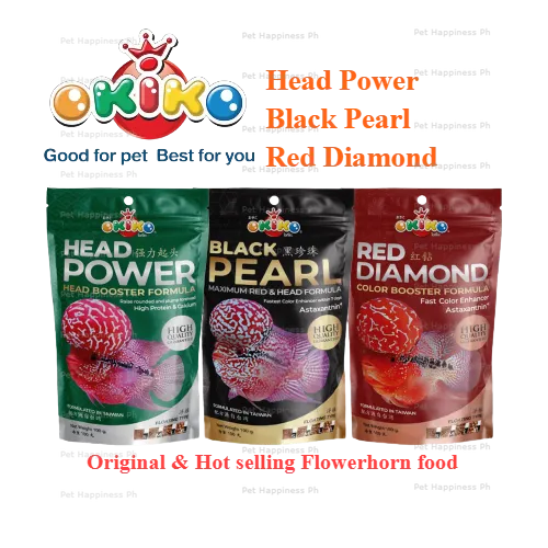 4X OKIKO FLOWERHORN CICHLID FISH FOOD PLATINUM HEAD