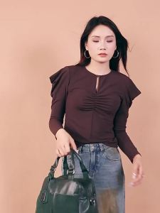 Mẫu mới với chất liệu da bò mờ đơn giản và đa năng túi xách tay đeo vai và đeo chéo có nhiều ngăn và dung tích lớn túi hình gối dành cho nữ.