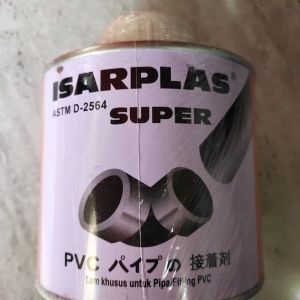 Lem Pipa PVC ISARPLAS Super Kaleng 400gr - Lem Fox Solvent Base Kuat Tahan Panas Original