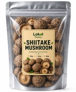 Lokal Pantry Dried Shiitake Mushroom | Premium Dried Mushroom | Natural Cooking Ingredient for Soups Broths Stir-Fry Noodles Rice Hot Pot Dumplings Sauces Stews Braised Dishes Asian Cuisine & Everyday Culinary Use