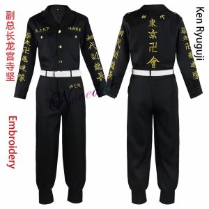 Anime Sano Manjiro Cosplay Costume Tokyo Revengers Manji Gang Mikey Ken Embroidery Jacket Cloak Uniform For Halloween Party2026