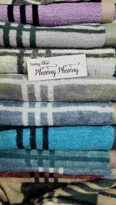 Khăn tắm Cotton Bông nở Dệt Thổ Cẩm 50x100 Khăn rất mềm mại hoạ tiết hoa văn sọc thổ cẩm sang trọng thấm hút tốt [ Xưởng Khăn Phương Phương chuyên sỉ và lẻ ]