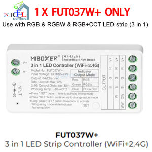 Miboxer Zigbee 3.0 Dimmer Remote Contoller FUT035Z+ 2IN1 Dual White Single Color FUT037Z+ 3IN1 RGB RGBW RGB+CCT LED Strip Light