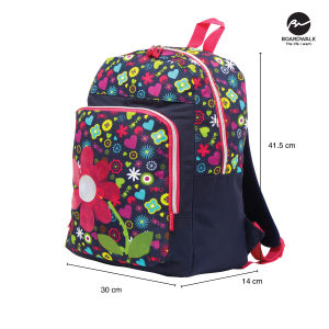 Boardwalk Girls Allezia Flower Printed School Backpack With Lunch Bag And Pencil Case