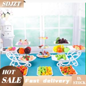 SDJZT 1 2 chiếc đĩa bánh đứng đĩa ăn vặt bánh cupcake giỏ trái cây sáng tạo Ba Tầng