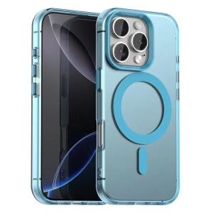 Matte Candy Wireless Charging Transparent Case for iPhone 16 14 13 12 11 15 Pro Max Plus For Magsafe Shockproof Cover