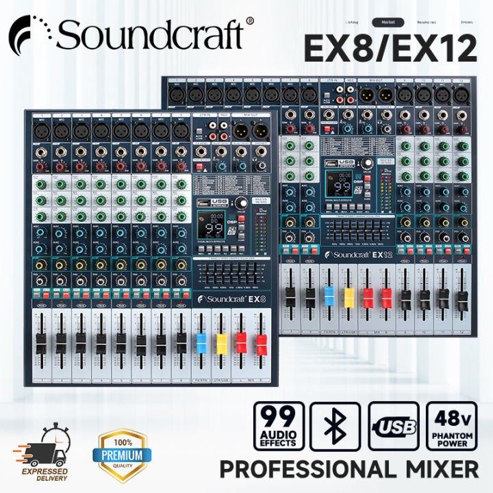 SOUNDCRAFT EX8/ EX12 Channel Input 8/12 Road Built in Bluetooth MP3