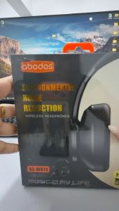 Abodos AS-WH19 Black Wireless Headphones Bluetooth Over Ear Headset Hi-Fi Stereo Sound Long Battery