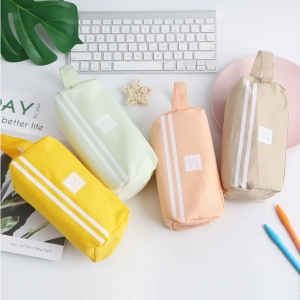 Portable canvas Oxford pencil case School supplies storage bag Double layer pencil bag student pen bag kid Stationery Bag