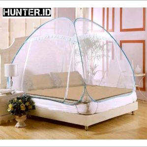 Kelambu Lipat Jumbo Cantik/Kelambu Tempat Tidur Anti Nyamuk Ukuran 2M 2M Praktis