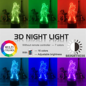 Naruto Figurine Anime Uzumaki Naruto LED 3D Light USB Night Lamp Novelty Light Multicolor Children Table Lamp Home Decor