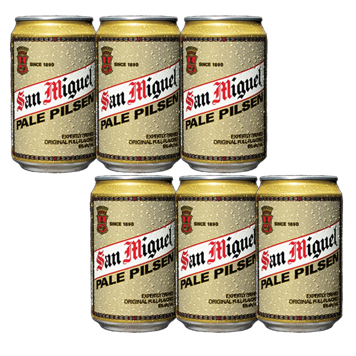 San Miguel Beer Pale Pilsen Can 330ml x6 | Lazada PH