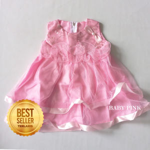 Dress Baju Bayi 0 6 Bulan Newborn Model Terbaru 2023 Warna Sage Green Soft Mint Putih Pink Dress Pesta Bayi 6 12 Bulan NB Terlaris Gaun Brukat Kondangan Anak 1 Tahun Bahan Tile Premium KA103