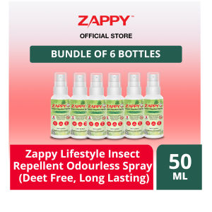 Zappy Lifestyle Insect Repellent Odourless Spray 50ml (Deet Free Long Lasting)