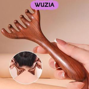 FELIZ Six-Claw Head Meridian Massage Comb Handheld Anti-static Back Scratcher Durable Wide Tooth Long Handle Comb for Promote Blood Circulation