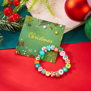 Santa Claus Elk Christmas Tree Snowflake Soft Ceramic Bracelet For Women Fashion Jewelry Holiday Festival Gift