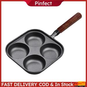 4-Cup Fried Egg Pan Cast Iron Crepe Pan for Breakfast Fried Egg Pancakes Steaks