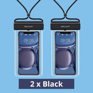 2 pcs Universal Waterproof Phone Case Water Proof Bag Underwater Dry Bag Mobile Phone Pouch PV Cover For iPhone Samsung