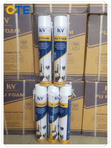 (Combo 5 chai ) Keo bọt nở 750ml bình xịt bọt nở KV tỷ lệ tạo bọt cao màu trắngnhanh khô kèm vòi xịt