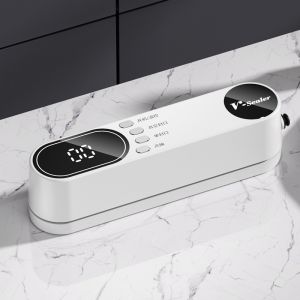 Keranixy USB Vacuum Sealing Machine Fully Automatic Mini Food Packer Digital Display Dry Wet Dual Use Household Seal