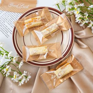 Birthday Party Candy Bags Transparent Food Grade Daisy Design Tie Moisture Proof