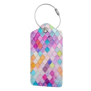 Tàu Giữ Hành Lý Nhãn Chủ Da Hành Lý kẹp giữ nhãn Với nhẫn thép Nước Chống Hành Lý kẹp giữ nhãn