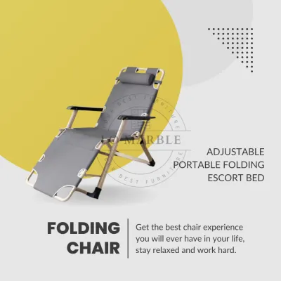 Kursi Lipat / Kursi Santai / Kursi Lipat Dark Grey Kursi Malas Kasur Lipat Folding Bed Kursi Lipat Kursi - TERMURAH