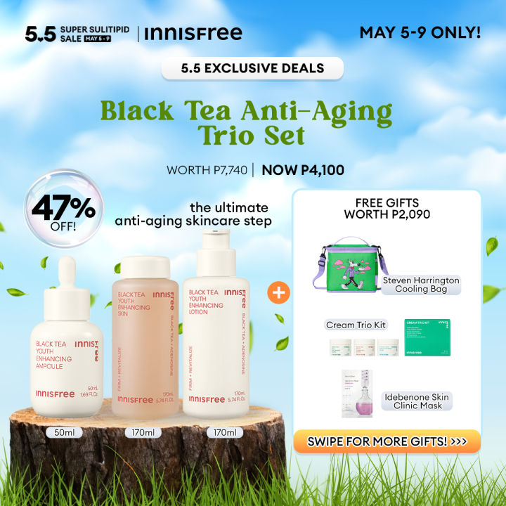 (5.5 EXCLUSIVE) Black Tea AntiAging Trio Set (with Reset Concentrate