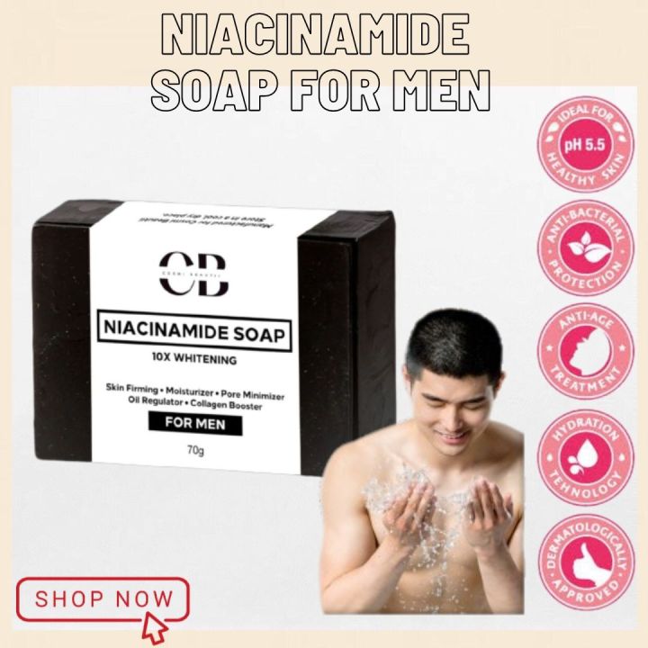 CB NIACINAMIDE SOAP FOR MEN 10X WHITENING SOAP Whitening All Skin