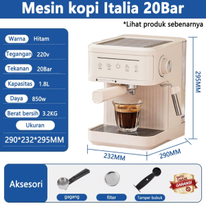 E.Home Mesin Pembuat Kopi Espresso Otomatis/ Espresso Machine / Ferro Espresso Machine/Coffee Maker Mesin