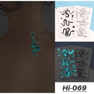 Stiker Tattoo Glow in The Dark 10.5 x 6 cm | Tato Temporer | Waterproof
