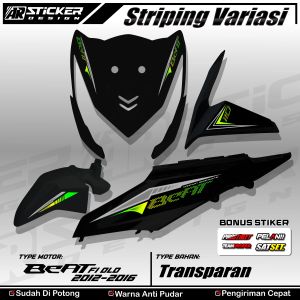 Sticker Striping Beat FI Lama Transparan Sudah Cutting Stiker Beat FI 2012-2015 Lis Simpel