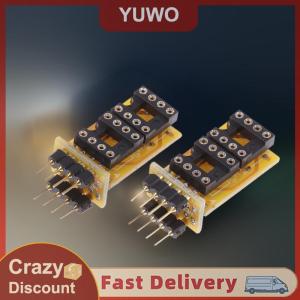 YUWO Dual Single DIP8 To Single OP-Amp Audio Opamp Adaptor Conversion Seat For NE5534 AD797 OPA627 Operational Amplifier