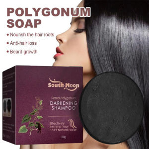 Dầu gội làm đen tóc Xà Phòng Gội Đầu Bằng Polygonum Multiflorum Tự Nhiên Chống Rụng Tóc Nhỏ Gọn Tiện Lợi 