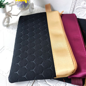25 PCS Souvenir Dompet Kosmetik Jok Besar Kombinasi Kain Satin TANPA KEMASAN - 23cm x 14cm